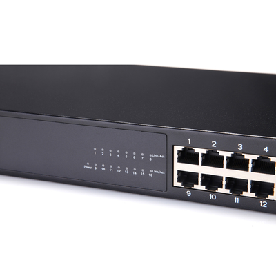 1000Mbps Rack Mounted Network Switch 16 Port For Cctv Security System